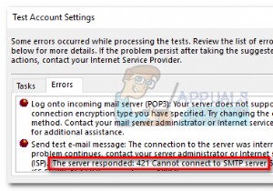 Outlookの「421：SMTPサーバーに接続できません」エラーを修正する方法