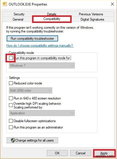 修正：MicrosoftOutlookを起動できない 