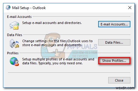 修正：Outlookが処理でスタックする 