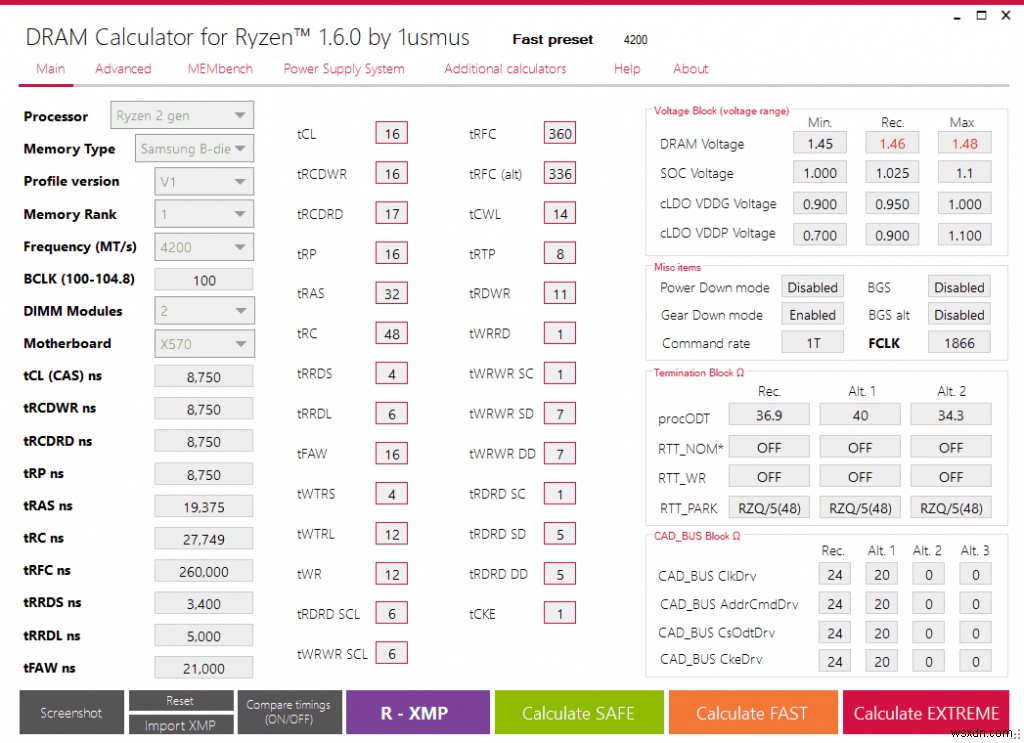 RyzenDRAMCalculatorを使用してRyzenのRAMをオーバークロックする方法 