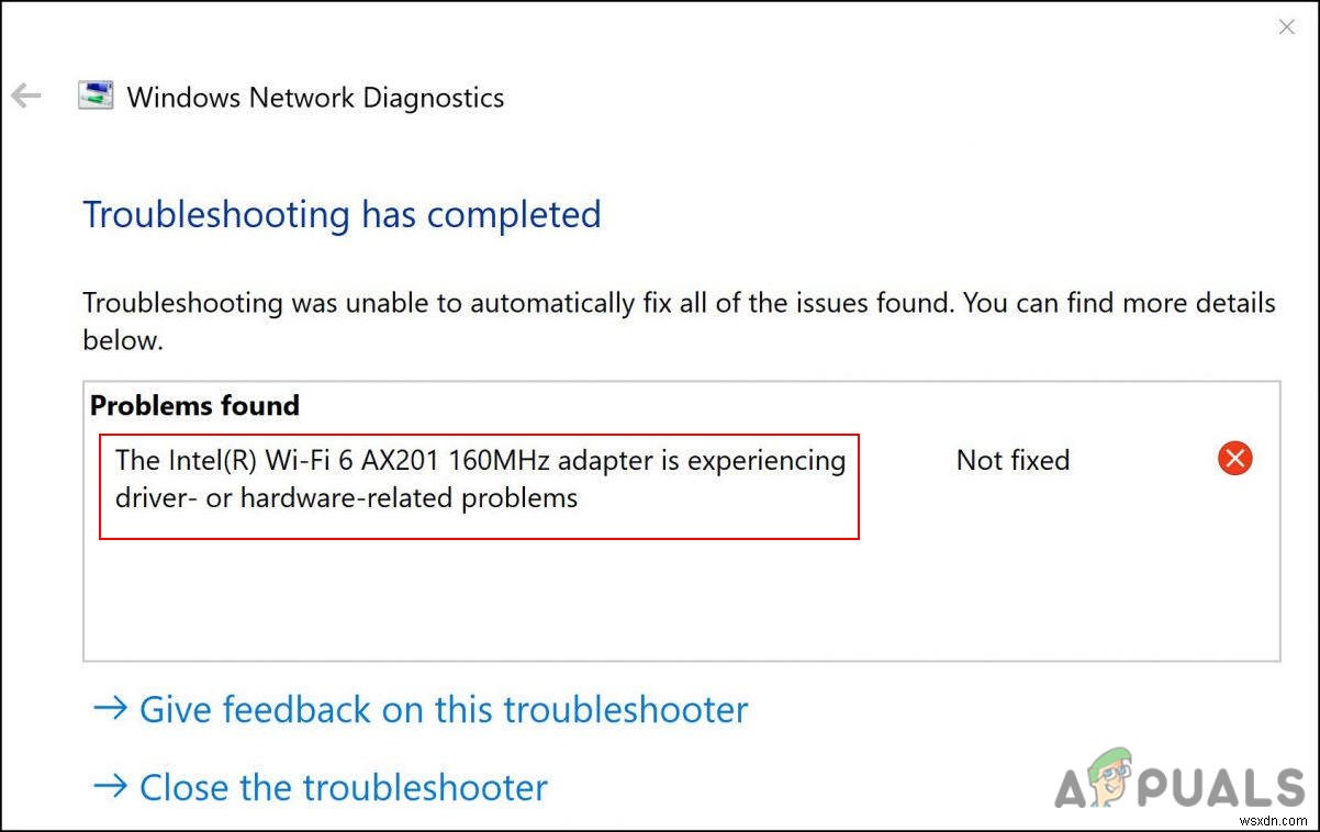 Intel（R）Wi-fi 6 AX201 160MHzが機能しない？これが修正です！ 