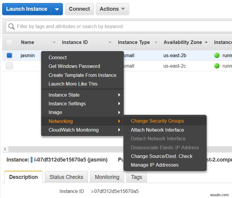 AWS EC2インスタンスを別のセキュリティグループに移動するにはどうすればよいですか？ 