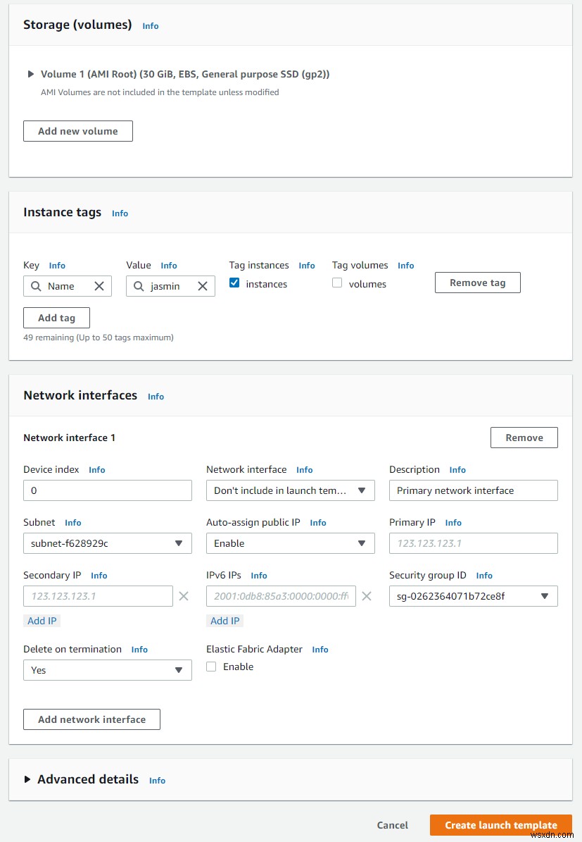 AmazonEC2インスタンスからテンプレートを作成する方法 