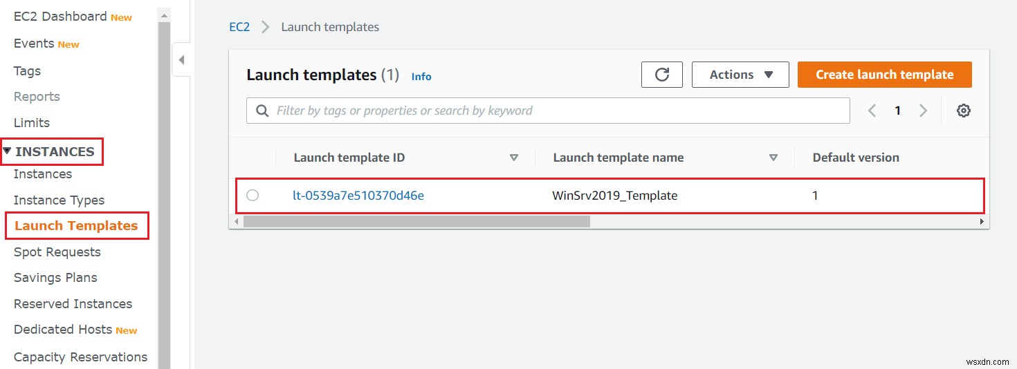 AmazonEC2インスタンスからテンプレートを作成する方法 