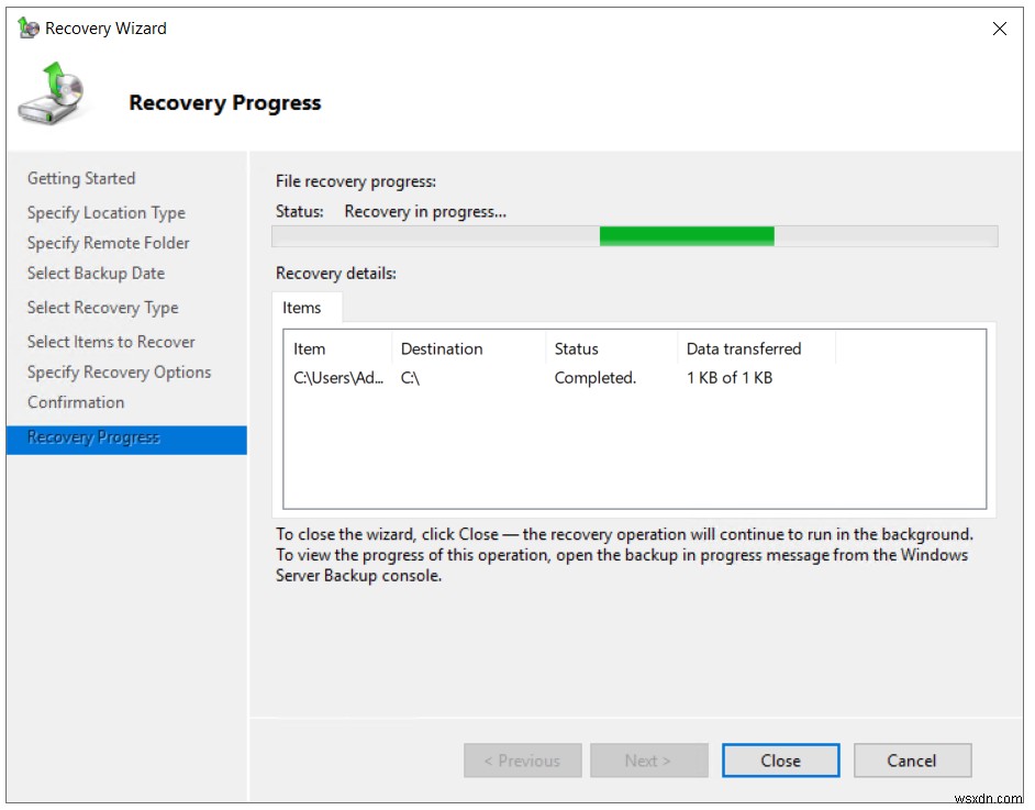 WindowsServer2019でバックアップと復元を実行する方法 