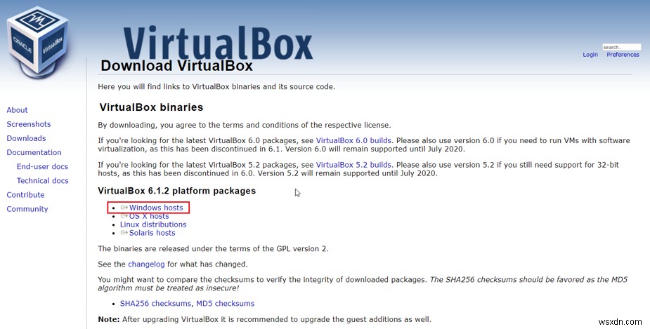 Windows10にOracleVMVirtualBoxをインストールする方法 
