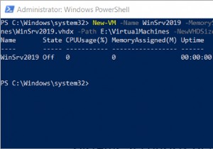PowerShellを使用したHyper-V2019での仮想マシンの作成 