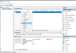 Hyper-V2019を使用してVMをある場所から別の場所に移動する 