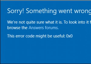 Windowsで「エラーコード：0x0 0x0」を修正するにはどうすればよいですか？ 