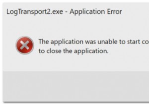 LogTransport2.exeアプリケーションエラーを修正する方法 