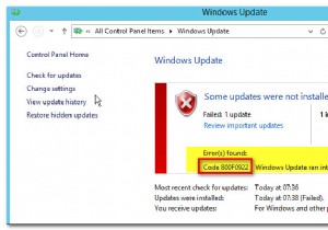 Windows 7 / 8.1/10でエラーコード800F0922を修正する方法 