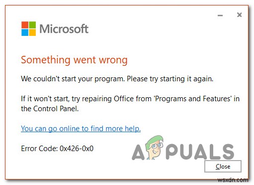 Microsoftエラーコード0x426-0x0を修正する方法 