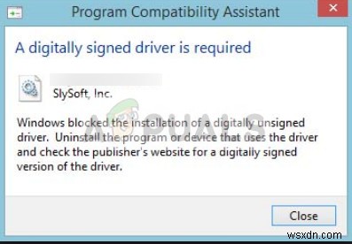 修正：Windowsにはデジタル署名されたドライバーが必要Windows 7、8、10 