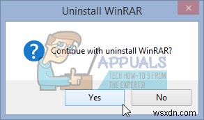 Windows7/8/10からWinRarをアンインストールする方法 