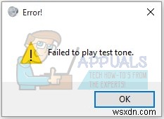 Windows 7、8、および10で「テストトーンの再生に失敗しました」エラーを修正する方法 