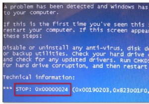 修正：Windowsでエラーコード0x00000024BSODを停止する 