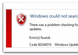 修正：WindowsUpdateエラーコード80244010 