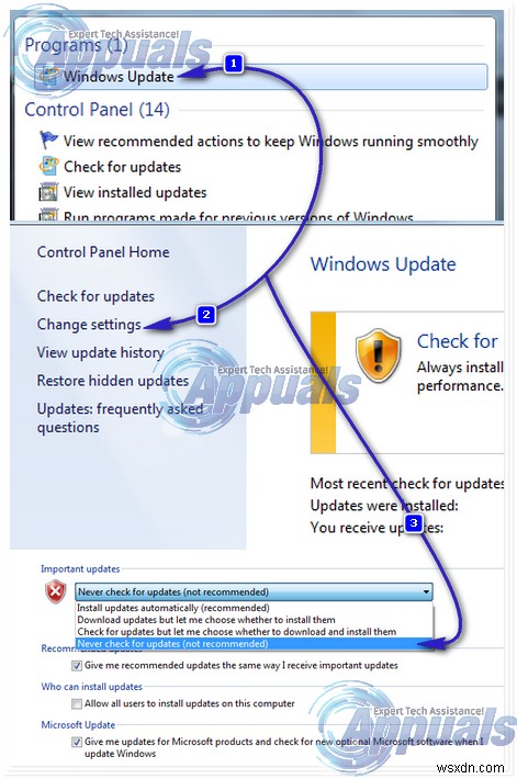 修正：Windows7は現在アップデートを確認できません 