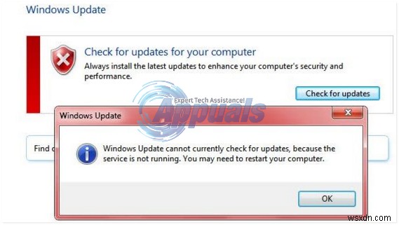 修正：Windows7は現在アップデートを確認できません 