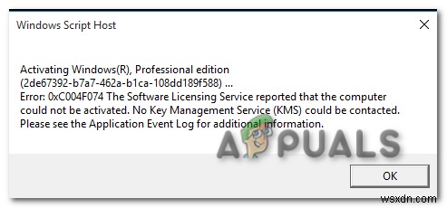 Windows 10で「アクティベーションエラー：0xC004F074」を修正するにはどうすればよいですか？ 
