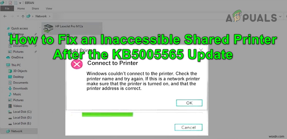 KB5005565アップデート後に「アクセスできない共有プリンタ」を修正するにはどうすればよいですか？ 