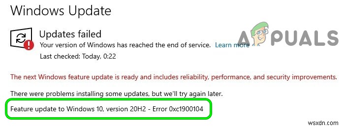 Windows 10 Update Error 0xc1900104 –なぜそれが起こるのか、そしてそれを修正する方法は？ 