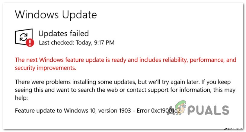Windows10のWindowsUpdateエラー0XC19001E2を修正しました（修正） 