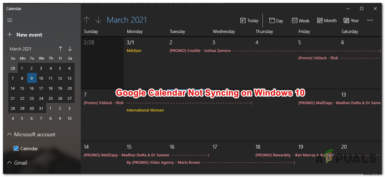 Windows 10でGoogleカレンダー/メールが同期しない問題を修正するにはどうすればよいですか？ 