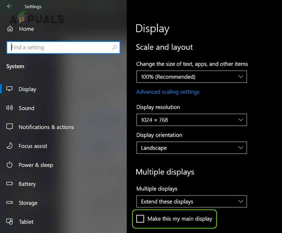 修正：Windows102ndモニターの解像度を拡大 