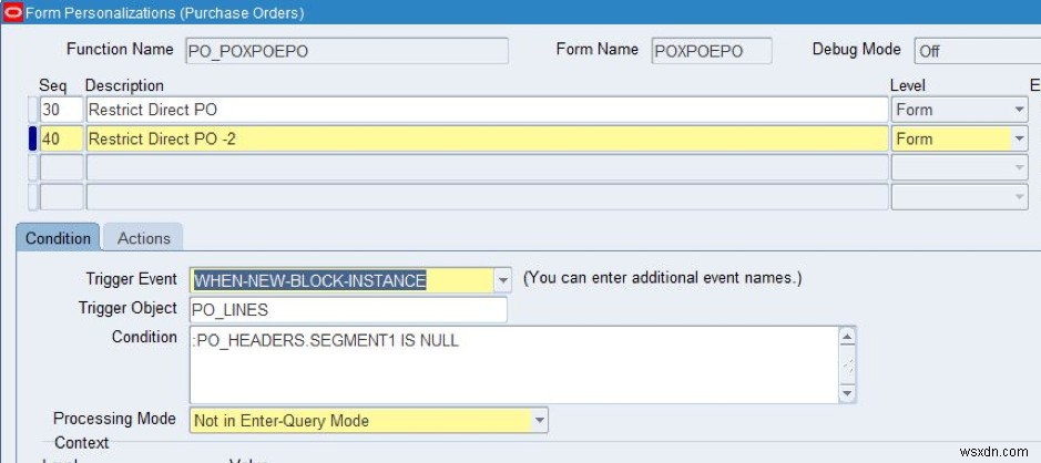 Oracle発注書の手動作成を制限する 