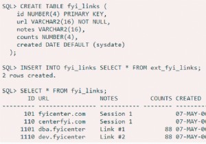 Oracle外部テーブルを使用する 