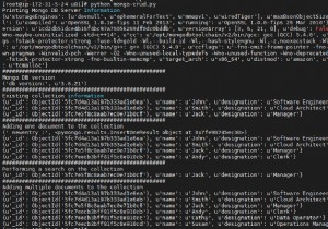PyMongoおよびデータベースエンジン用の他のPythonモジュール 