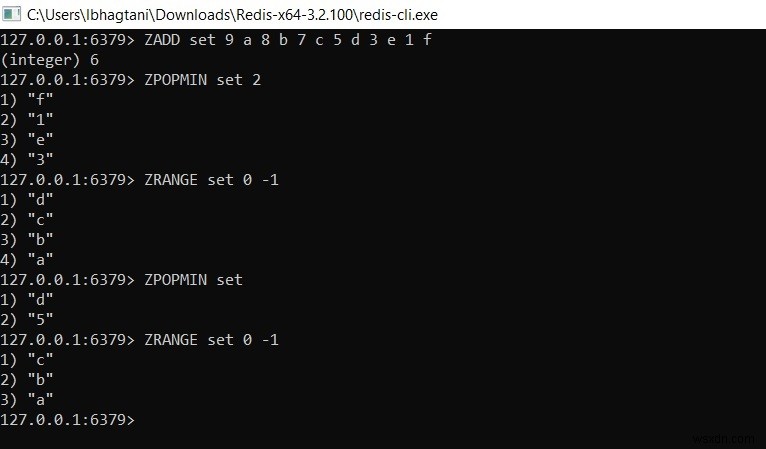 ソートされたセットの最低スコア要素を取得する方法– Redis ZPOPMIN | BZPOPMIN 