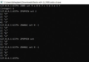 ソートされたセットの最低スコア要素を取得する方法– Redis ZPOPMIN | BZPOPMIN 