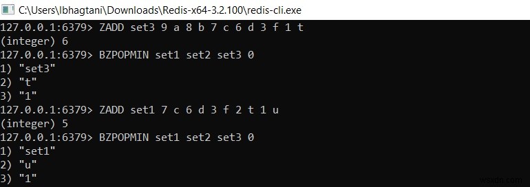 ソートされたセットの最低スコア要素を取得する方法– Redis ZPOPMIN | BZPOPMIN 