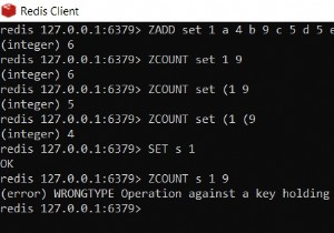 Redis ZCOUNT –スコア範囲でソートされたセットの要素数を取得する方法 