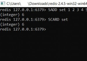 Redis SCARD –Redisデータストアでセットのサイズを取得する方法 