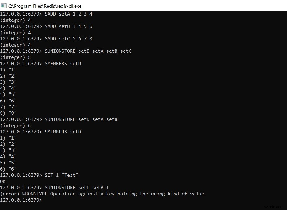 設定値の和集合を実行する方法– Redis SUNION | SUNIONSTORE 