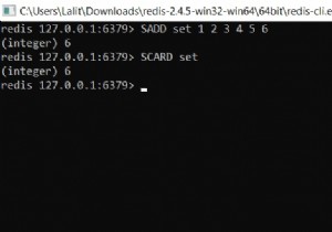 Redis SADD –セットに要素を作成して追加する方法 