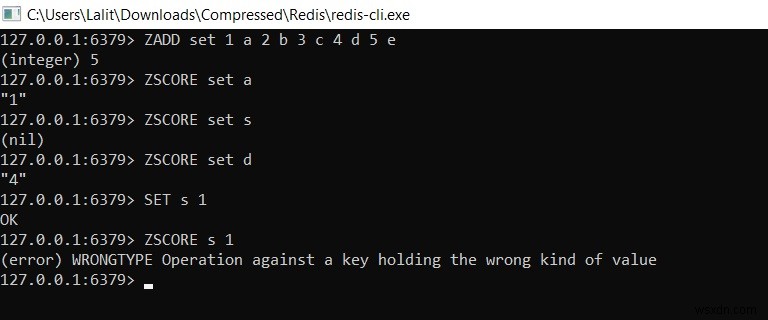 Redis ZSCORE –Redisでソートされた設定値から要素のスコアを取得する方法 