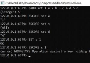 Redis ZSCORE –Redisでソートされた設定値から要素のスコアを取得する方法 