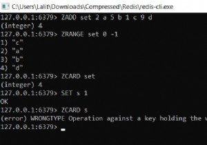 Redis ZCARD –Redisデータストアでソートされたセットのサイズを取得する方法 