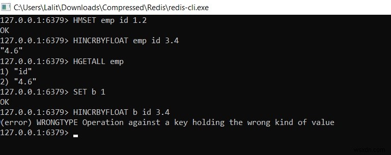 Redis HINCRBYFLOAT –ハッシュ値のフィールドに格納されている浮動小数点数をインクリメントする方法 