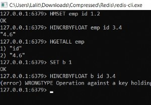 Redis HINCRBYFLOAT –ハッシュ値のフィールドに格納されている浮動小数点数をインクリメントする方法 