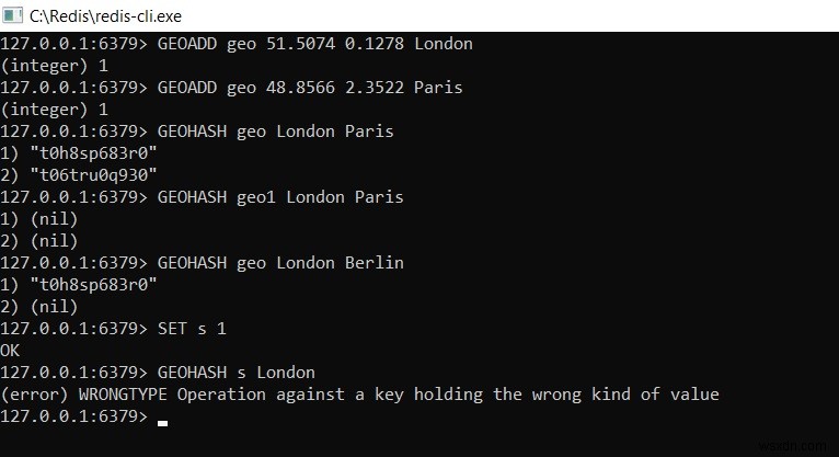 Redis GEOHASH –地理空間値の複数のメンバーのジオハッシュ文字列を取得する方法 