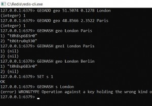 Redis GEOHASH –地理空間値の複数のメンバーのジオハッシュ文字列を取得する方法 
