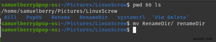 Linuxでディレクトリの名前を変更する方法 