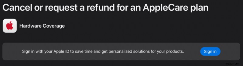 AppleCare をキャンセルして返金を受ける方法