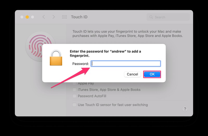 MacBook Pro で Touch ID を有効にする方法