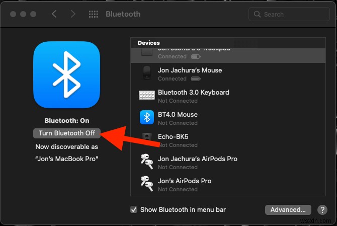 Bluetooth ヘッドフォンを MacBook Pro に接続する方法